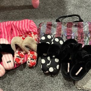 Victoria’s Secret slippers and bag bundle